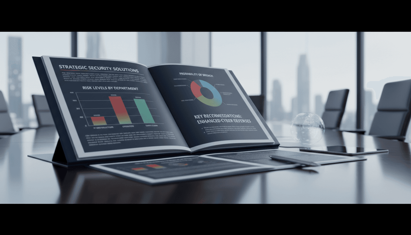 Risk assessment report with security recommendations